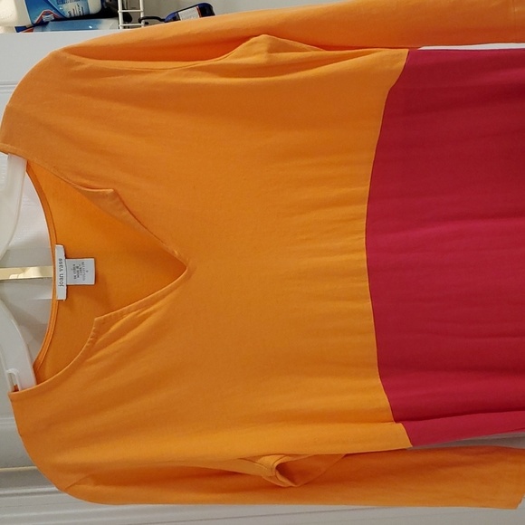 Reg $218 JOAN VASS multicolor v cut maxi dress size zero - Picture 3 of 4